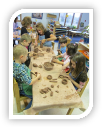All Day Montessori in Crystal Lake - Clay art
